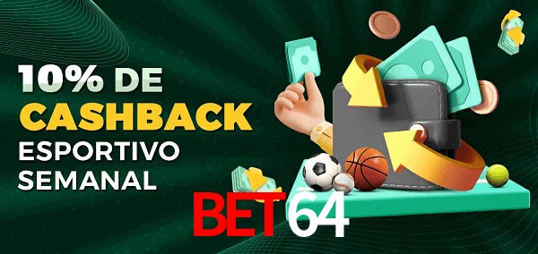 10% de bônus de cashback na Bet64